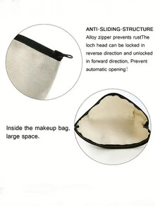 聖誕化妝包,聖誕老人和馴鹿印花,帆布材料,1 件 - 彩色 - 查看 4