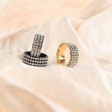 1枚歐美時尚全鑽不銹鋼戒指 - JZ073 - 查看 1