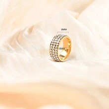 1枚歐美時尚全鑽不銹鋼戒指 - JZ073 - 查看 2