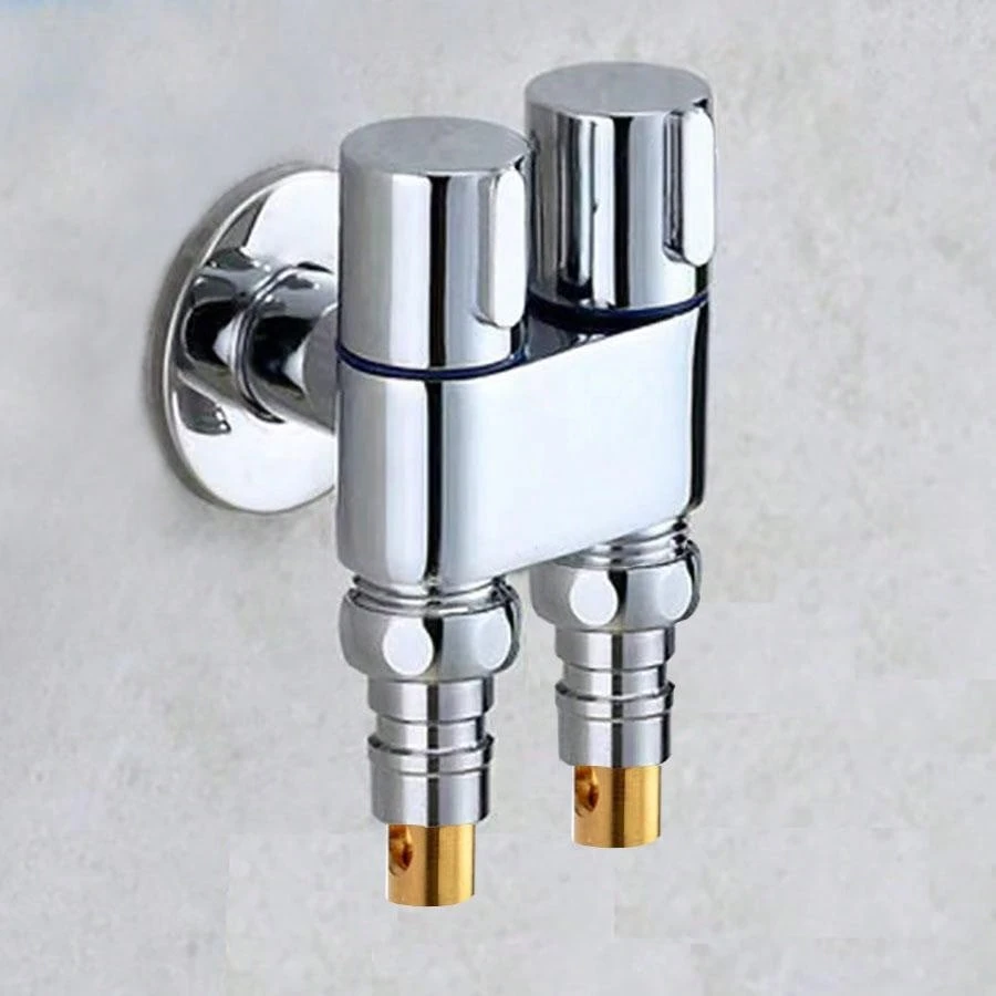 Válvula Angular Doble Control Para Fregadero Cocina Triple