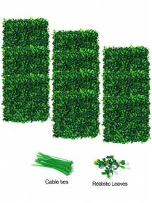 2/10/20 piezas, Paneles de boj artificial de plástico, Tablero de hojas artificiales de plástico verde para decoración de pared, Adecuado para decoración, pared, fiesta, exterior, decoración interior sencilla DIY (10in*10in), Día de San Valentín, Regalo, Cumpleaños, Graduación, Plantas falsas