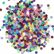 1包pvc牛奶白亮片指甲藝術閃粉系列,全彩色全頻震,適用於臉部、眼睛、身體、頭髮、首飾、樹脂和指甲diy手工藝製作 - 深色款 - 查看 9