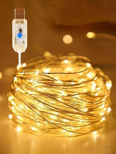 1pc 20/30/40/50/100 Led 2/3/4/5/10M Multifunctional Plastic String Light,Romantic LED String Light For Decoration