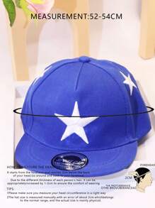 1pc Unisex Embroidered Five-Pointed Star Baseball Cap For Kid - Royal Blue - View 2