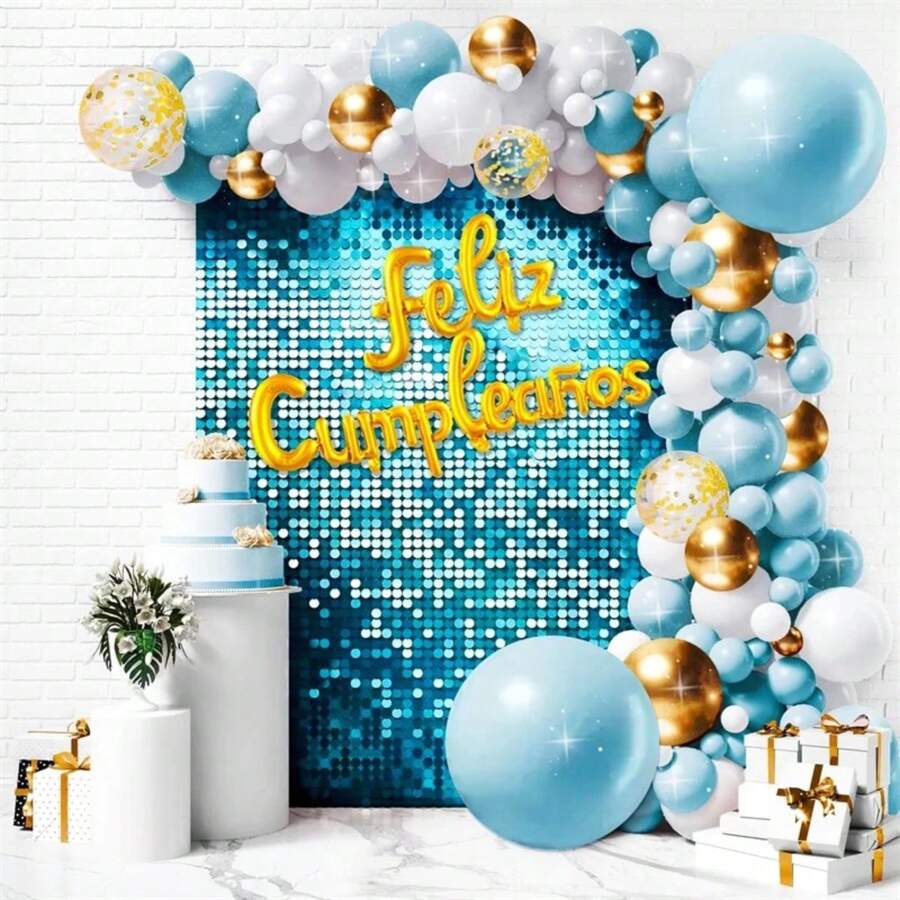 Arco de Globos para Decoracion Premium, Fiestas, Cumpleaños - Azul - Ver 1