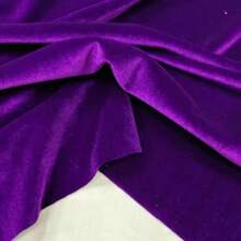 1 mảnh vải nhung tím trơn, vải nhung polyester đàn hồi cao, vải nhung Hàn Quốc cho mùa thu/đông, thích hợp làm sườn xám, váy, đệm ghế sofa, gối, rèm, khăn trải bàn, phụ kiện tóc, đồ trang trí đám cưới - Màu tím - Xem 5