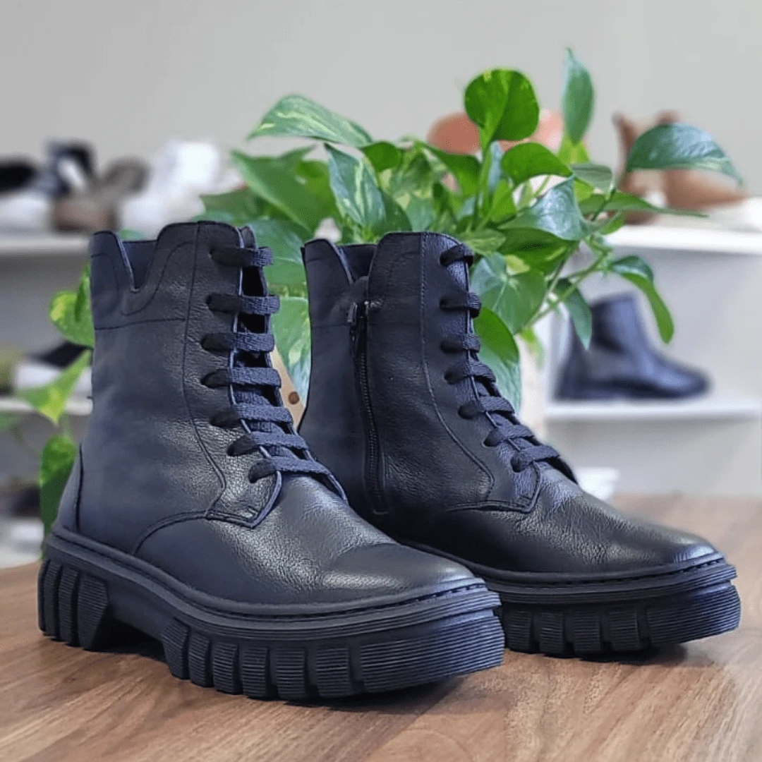 Women Mid-Calf Boots - màu đen - Xem 1