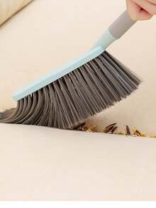 1pc Multi-function Long Handle Soft Bristles Bed Brush For Household Cleaning, Room Gap Dust Removal, Sweeping Bed Brush - Blue - View 3