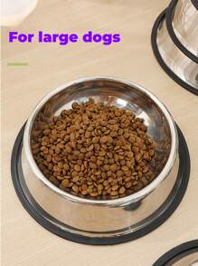 Ciotole Per Cani In Acciaio Da 1 Pezzo, Piatti Per Cani Ciotola Per Gatti Acqua E Cibo Con Base In Gomma Per Cani Di Piccola/media/grande Taglia, Gatti, Cuccioli Di Coniglio E Gattini