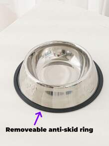 Ciotole Per Cani In Acciaio Da 1 Pezzo, Piatti Per Cani Ciotola Per Gatti Acqua E Cibo Con Base In Gomma Per Cani Di Piccola/media/grande Taglia, Gatti, Cuccioli Di Coniglio E Gattini