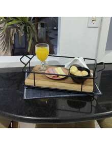 Bandeja de Ferro Rustico Retangular