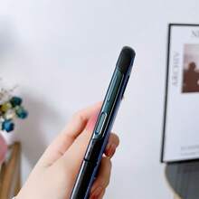 純色簡約保護殼,適用於女性,與三星galaxy Zflip3/4和華為zflip 5兼容 - 紫色 - 查看 8