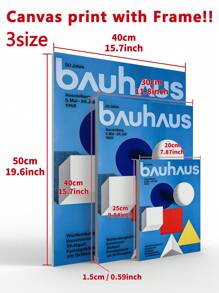 1 件抽象彩色幾何形狀牆藝術海報家居裝飾客廳書房 3 種尺寸帶框架可重新懸掛 - 彩色 - 查看 4