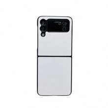 純色簡約防摔手機保護殼,適用於三星galaxy Z Flip3/4和華為z翻譯5 (女性版) - 白色 - 查看 2