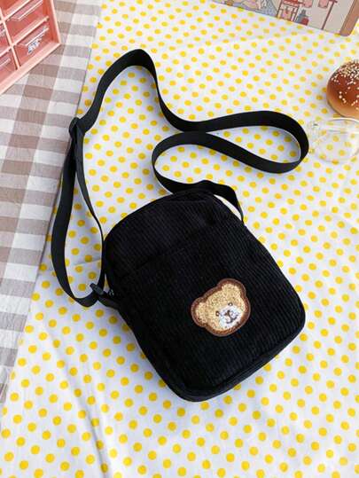 Mini Ins Style, Versatile Fashionable Shoulder Bag, Simple & Fresh, Korean Cute Bear Cartoon Crossbody Bag
