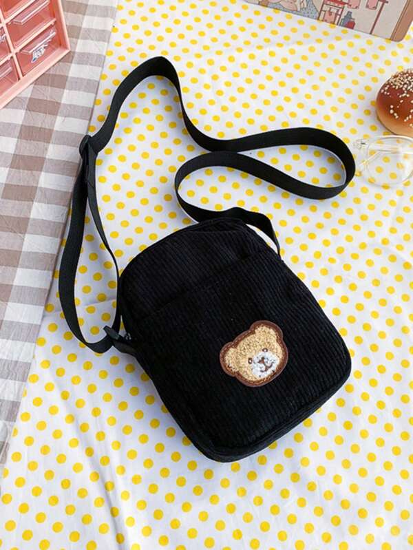 Mini Ins Style, Versatile Fashionable Shoulder Bag, Simple & Fresh, Korean Cute Bear Cartoon Crossbody Bag