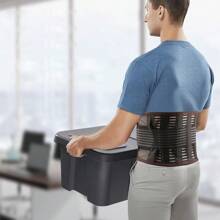 1pc Back Braces For Lower Back With 5 Stays, Breathable Back Support Belt For Men/Women For Work , Anti-Skid Lumbar Support Belt With Mesh - Black - View 6