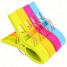 4 Pcs Beach Towel Clips, Chair Clips, Towel Holder, Plastic Clothes Pegs, Hanging Clip, Clamps, Clothes Pins - 4 Pcs - View 8