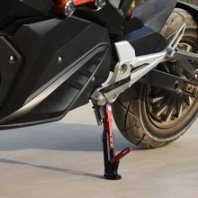 Reposapiés De Soporte Para Motocicleta Con Soporte Lateral De Aluminio Ajustable Cnc Soporte De Estacionamiento - Azul - Ver 4