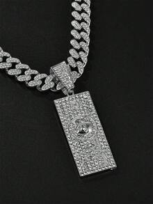 Exquisite Realistic Credit Card Bank Card Pendant Necklace, Suitable For Men And Women, All Seasons, All Ages, Best Gift, Unique Design Accessory, Silver/Gold Zinc Alloy Chain, Firmly Fixed, Street Punk Style, Eye-Catching Hip-Hop & Fashionable Jewelry Set - Yellow Gold - View 1