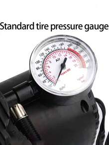 1 Piece Mini Air Pump For Inflating Car Tires 12v Portable, Compact And Convenient - Black - View 2