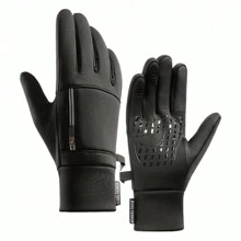 2 件装冬季手套男女触屏保暖手套骑行驾驶摩托车手套防风防滑户外运动手套