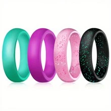 3 Piezas, 4 Piezas, 7 Piezas De Anillos De Silicona, Anillos Para Mujeres Para Deportes, Fiestas, Bodas, Pequeños Regalos Creativos, Accesorios De Festival, Suministros De Fiesta De Cumpleaños, Regalos De Cumpleaños De Festival, Regalos De Fiesta, Regalos Decorativos De Arte Y Artesanía.