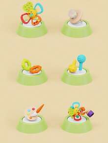 1pc Color & Style Random Infant Soft Rubber Squeeze Ball For Teething & Early Education, Fun & Exercise Finger Strength Training Toy - Multicolor - View 2