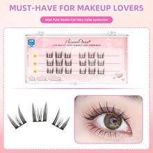 1 件裝濃密長睫毛延長舒適蓬鬆貓式假睫毛適合節日派對婚禮約會 - C - 查看 7