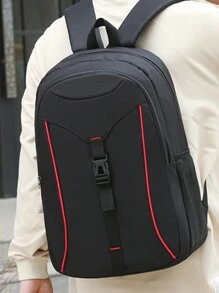 Business Travel Laptop Backpack, Business Anti-Theft Ultra-Thin Laptop Backpack, Waterproof University Campus Computer Bag With Usb Charging Port, Suitable For 14-Inch Laptop, Fashion Waterproof Backpackfor Men And Wowen College Students' Fashion Backpack, For Travel Outdoor Hiking Halloween Christmas Winter Christmas Gifts Bag For MenTravel Bag School Bag - Red - View 5