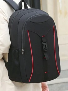 Business Travel Laptop Backpack, Business Anti-Theft Ultra-Thin Laptop Backpack, Waterproof University Campus Computer Bag With Usb Charging Port, Suitable For 14-Inch Laptop, Fashion Waterproof Backpackfor Men And Wowen College Students' Fashion Backpack, For Travel Outdoor Hiking Halloween Christmas Winter Christmas Gifts Bag For MenTravel Bag School Bag - Red - View 4