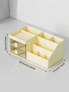 1pc Cartoon Style Plastic Drawer Cosmetic Storage Box For Jewelry Lipstick Stationery Organizer Desktop - Multicolor - View 5