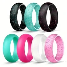 3 Piezas, 4 Piezas, 7 Piezas De Anillos De Silicona, Anillos Para Mujeres Para Deportes, Fiestas, Bodas, Pequeños Regalos Creativos, Accesorios De Festival, Suministros De Fiesta De Cumpleaños, Regalos De Cumpleaños De Festival, Regalos De Fiesta, Regalos Decorativos De Arte Y Artesanía.