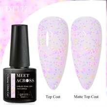 7ml Cheese Glitter Gel Nail Polish Macaron Color Sequins Semi Permanent Soak Off UV LED Gel Polish Nail Art Gel Varnishes - Pink - View 3