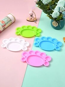 1 件裝diy 腳形美甲繪畫調色板,白色 - 白色 - 查看 6