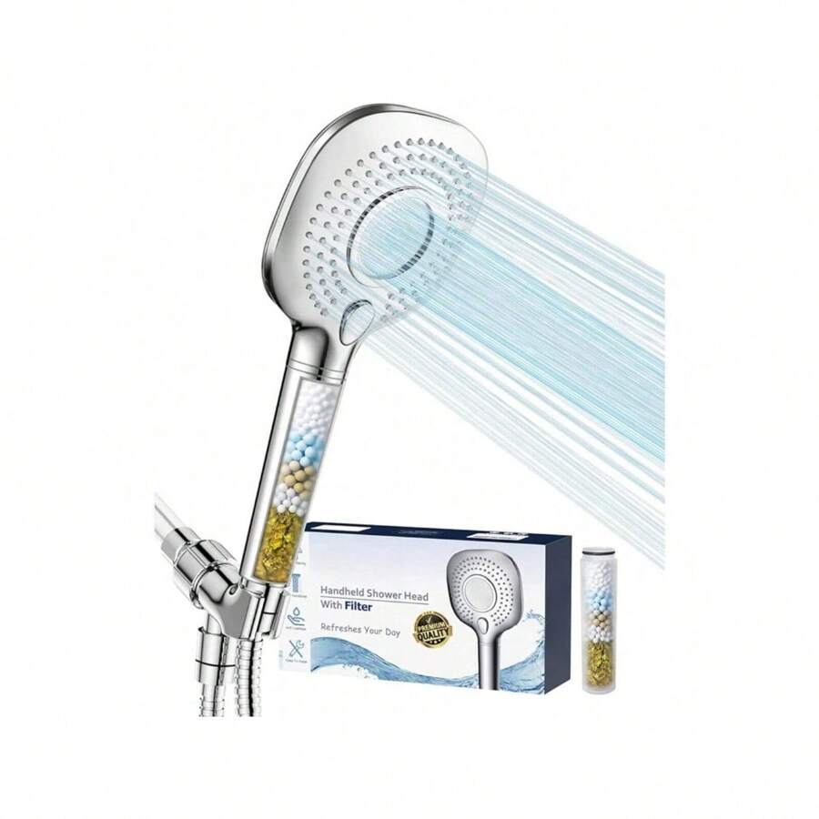 Filtered Shower Head With Handheld, High Pressure With Filter For Hard