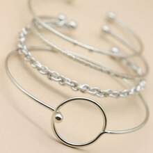 4入組圓環扭曲紋路手鐲,金色風格,男女皆宜 - 手鐲 - 查看 7