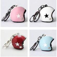 XIANG YU 1入組可愛星形機車頭盔鑰匙扣,可戴在娃娃上或作背包裝飾 - 彩色 - 查看 11