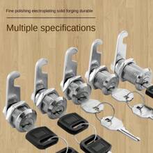 Office Drawer Lock, File Cabinet Lock, Iron Cabinet Lock, Wardrobe Lock, Mailbox Eccentric Cam Lock, Single Keyway-black, Keyed Alike-16mm - Black - View 5