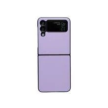 純色簡約保護殼,適用於女性,與三星galaxy Zflip3/4和華為zflip 5兼容 - 紫色 - 查看 3