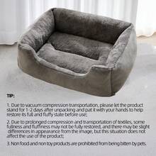 1入組超柔軟北極絨+水晶短毛絨灰色厚填充毛絨寵物床,適用於貓和小到中型犬的秋冬睡眠使用,廣場加深加厚寵物窩 - 灰色 - 查看 6