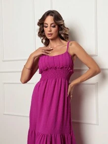 Women Dresses - 中紫紅色 - 查看 3