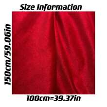 1 Yard Solid Red Velvet Fabric, Smooth High Elastic Polyester Velvet Fabric, Korean Velvet Fabric For Cheongsam Dress, Sofa Pillow, Curtain, Tablecloth, Hair Accessories, Wedding Venue Decor - Red - View 3