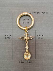 2 件合金可拆卸复古金勺装饰鞋饰吊坠适用于靴子 DIY 奢华个性珠宝鞋扣装饰配件适合女士男士成人圣诞节万圣节生日派对礼物（不含鞋子） - 金色 2個 - 查看 8