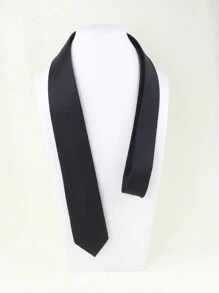 ZLQ&GOU 1條女士6cm黑色領帶配件,多用途頸飾,適用於聚會和度假 - 黑色 - 查看 2