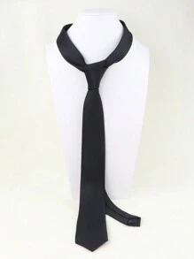 ZLQ&GOU 1條女士6cm黑色領帶配件,多用途頸飾,適用於聚會和度假 - 黑色 - 查看 1