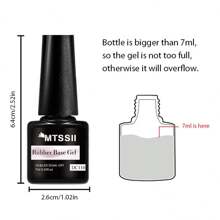 7ML 裸色橡膠底凝膠指甲油粉色裸色半永久浸泡 UV LED 自流平凝膠清漆 - 淺粉色 - 查看 9