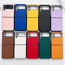 純色簡約防摔手機保護殼,適用於三星galaxy Z Flip3/4和華為z翻譯5 (女性版) - 白色 - 查看 4