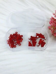 16pcs/set Chinese Knot Red Nail Art Decorations - Red - View 5