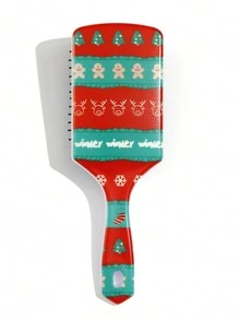 1 件卡通印花大方形氣囊髮刷 - 彩色 - 查看 2